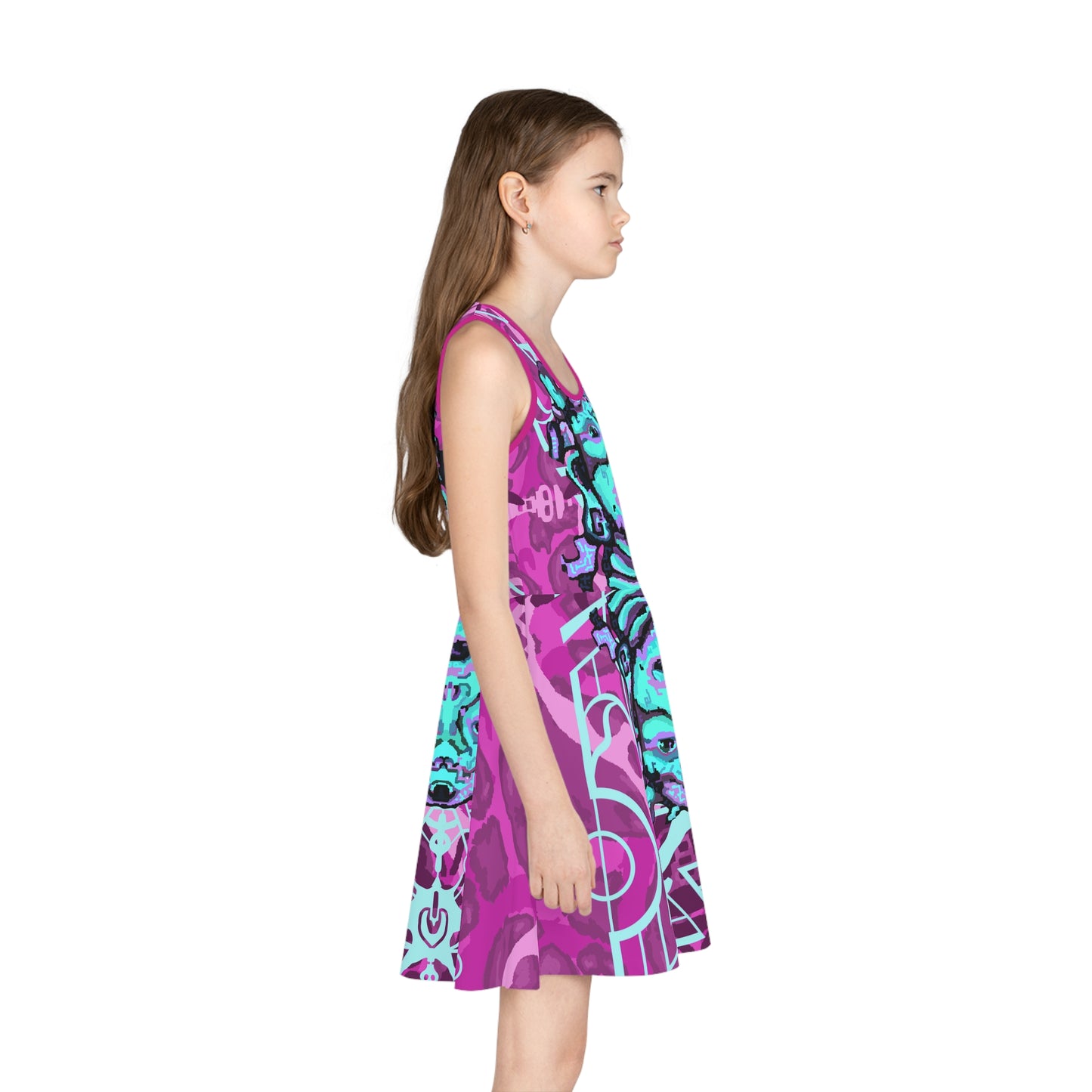 Cosmic Maya Girls' Sleeveless Skaterdress
