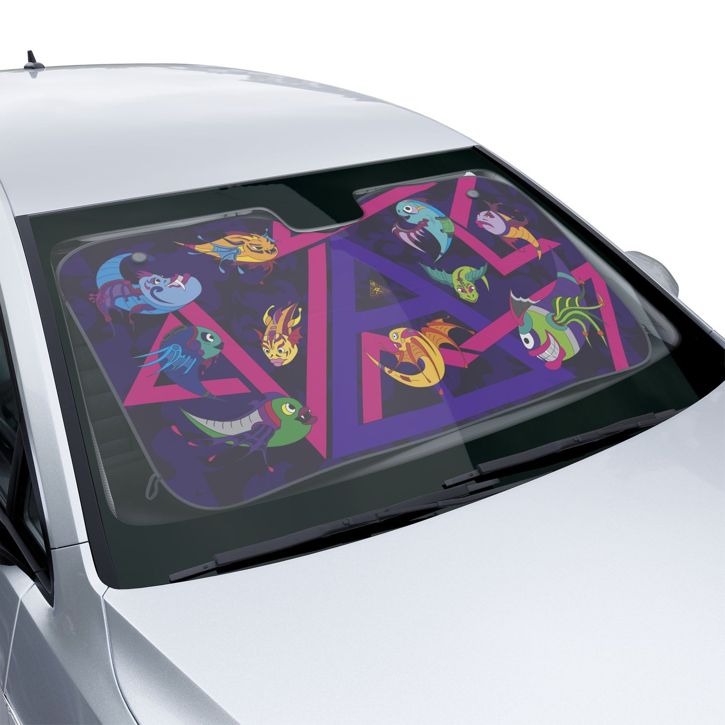 Deep-sea Deviant Car Sun Shade - Indigo Rave