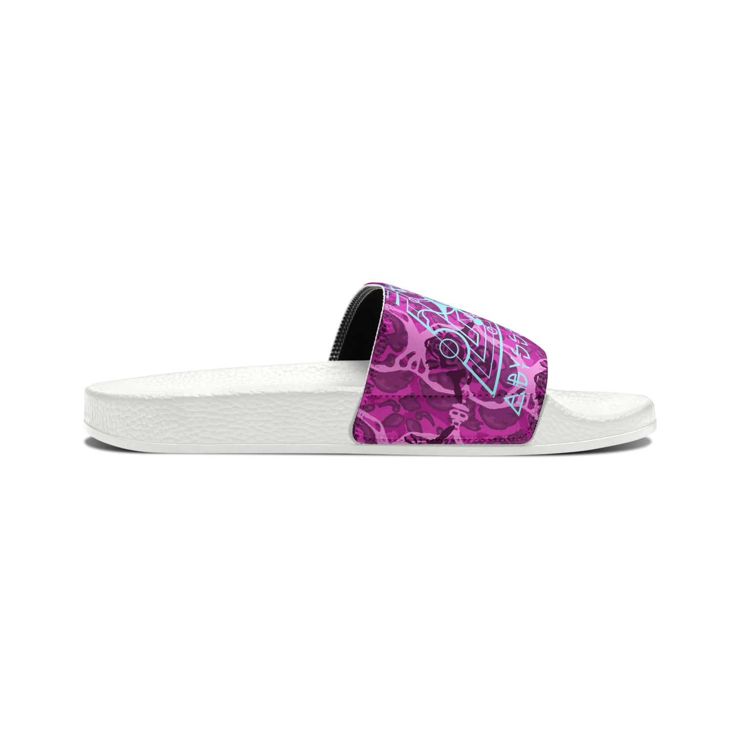 Cosmic Maya Slide Sandals, Raspberry Turquoise