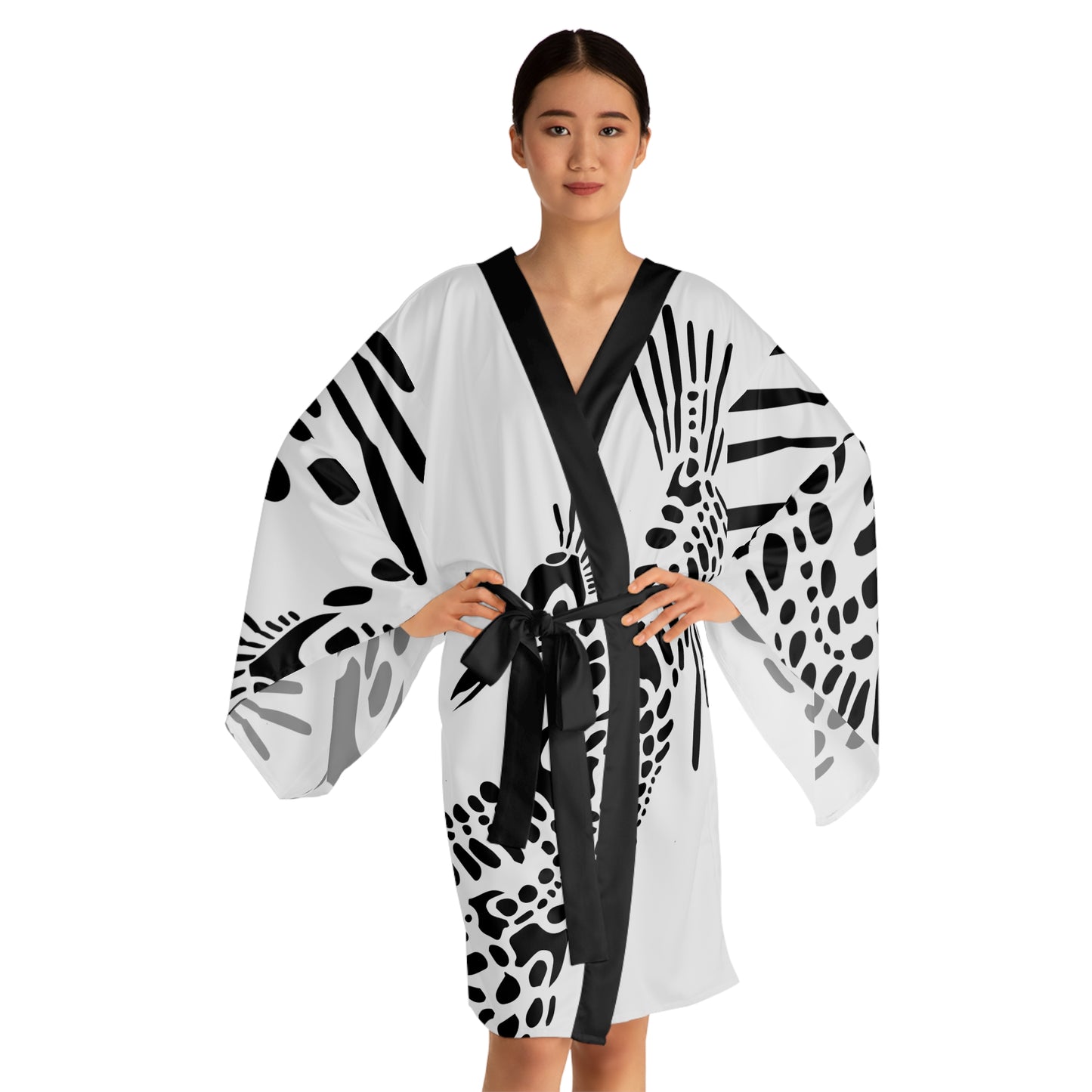Fossil Blot Kimono Robe