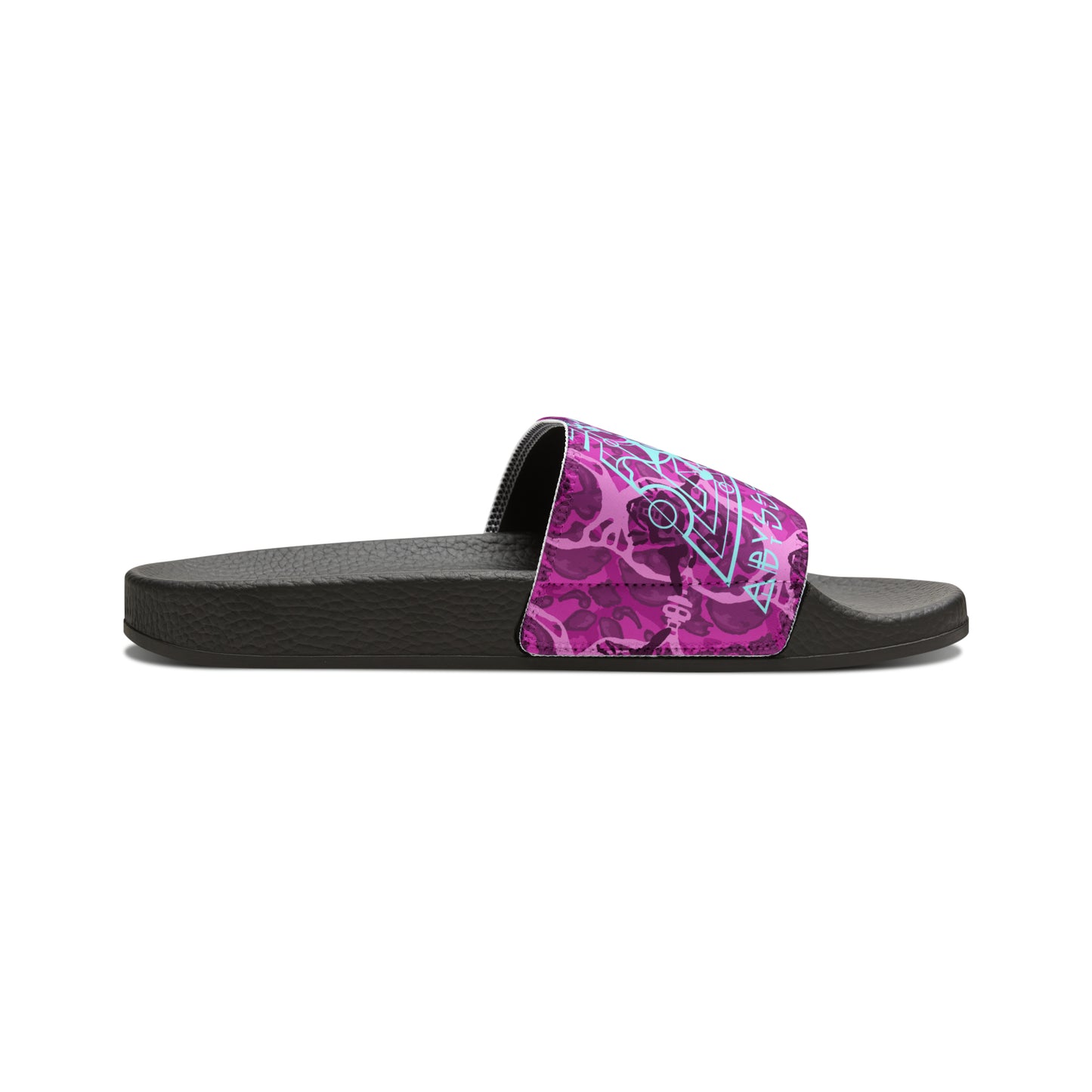 Cosmic Maya Slide Sandals, Raspberry Turquoise