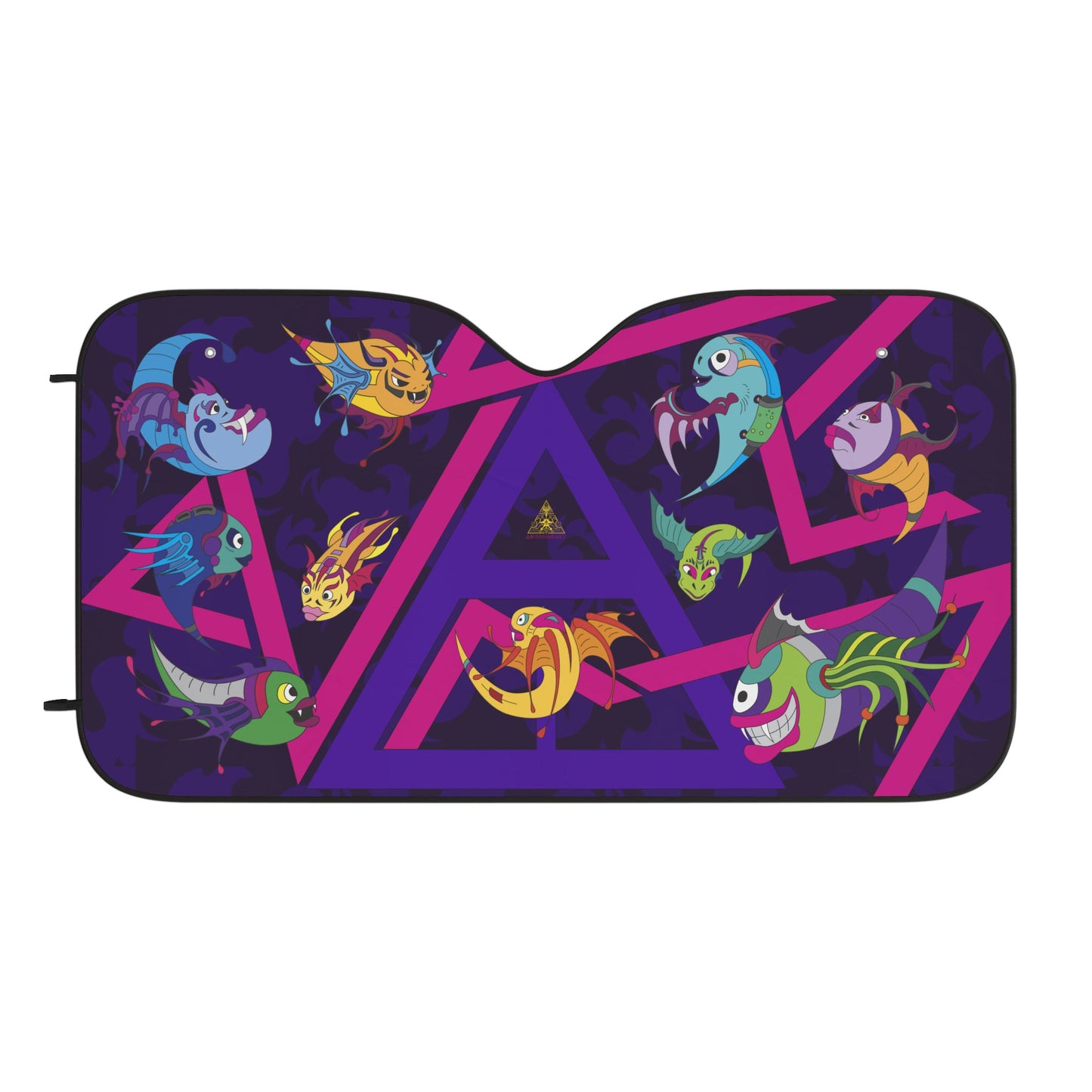 Deep-sea Deviant Car Sun Shade - Indigo Rave