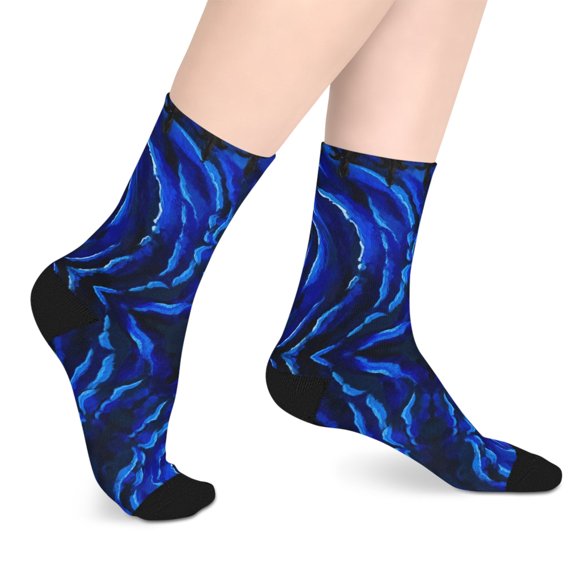 Rippled Vortex Mid-length Crew Socks