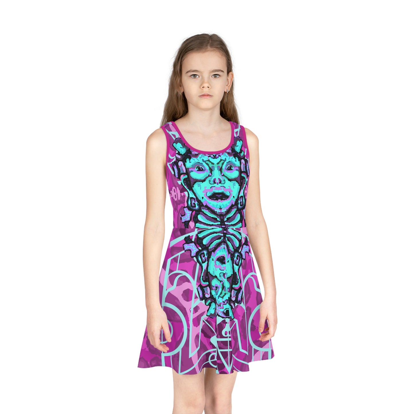 Cosmic Maya Girls' Sleeveless Skaterdress